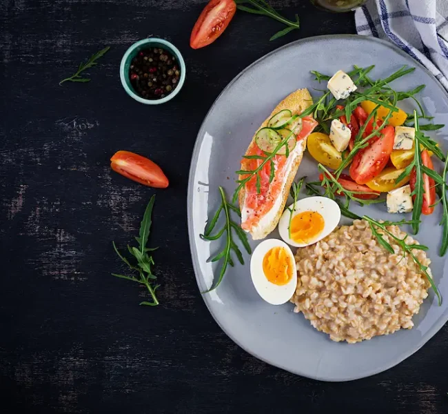 breakfast-oatmeal-porridge-with-boiled-egg-salmon-2025-02-20-23-25-18-utc breakfast-oatmeal-porridge-with-boiled-egg-salmon-2025-02-20-23-25-18-utc